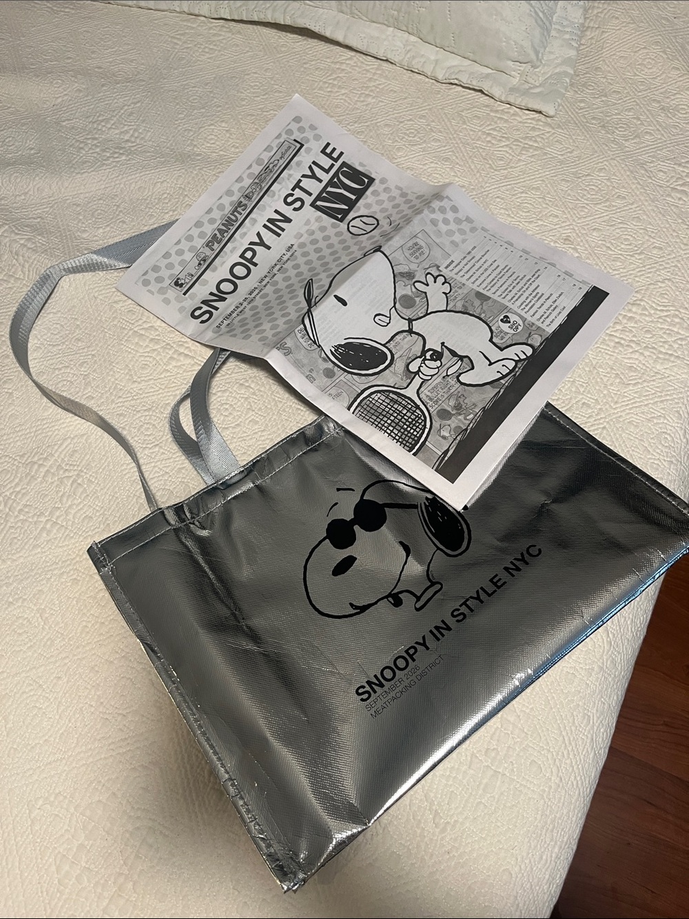 Silver Tote Bag